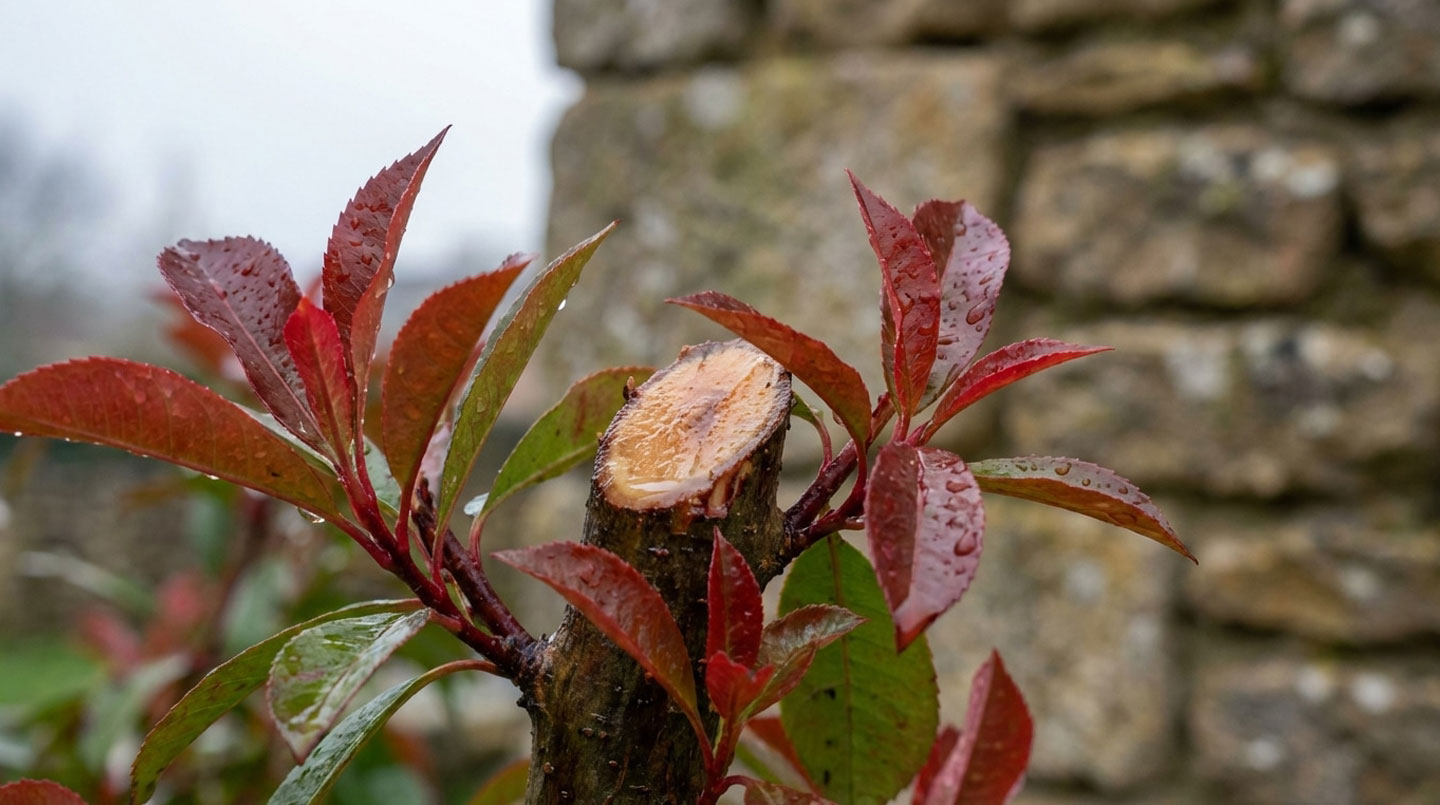 Gros plan sur des mains gantées tenant délicatement un jeune plant avec sa motte de terre visible