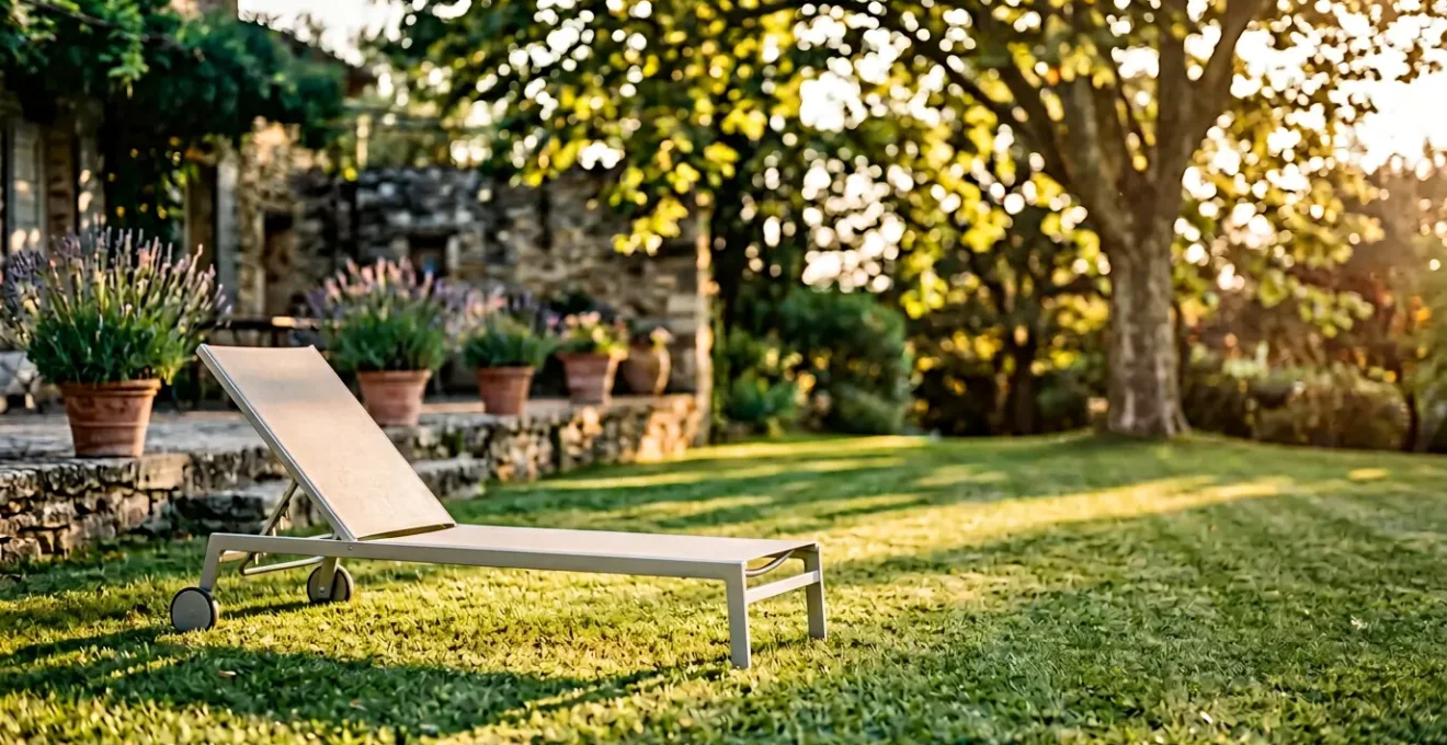 Confort estival au jardin sans effort physique grâce au mobilier nomade