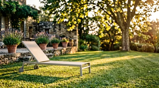 Confort estival au jardin sans effort physique grâce au mobilier nomade